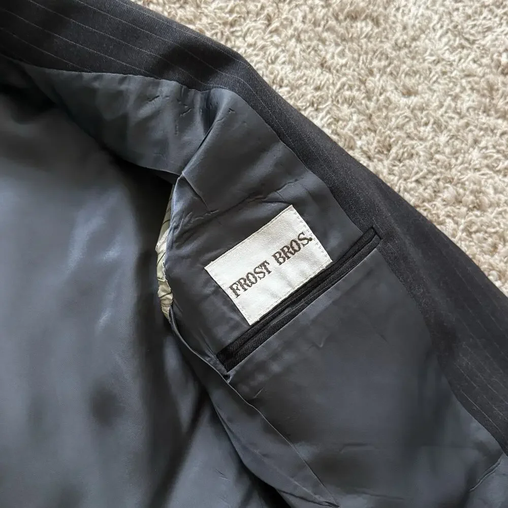 Vintage 80’s Polo Ralph Lauren Black Suit Jacket Wool Size 38R Union Made in USA